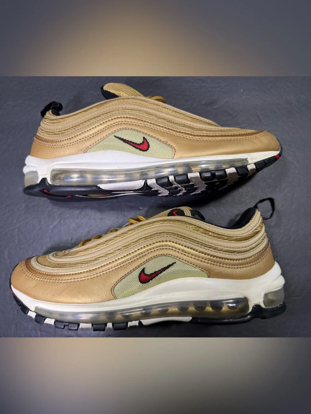 Nike Air Max 97 Metallic Gold Men’s Sneakers Shoe Size-9